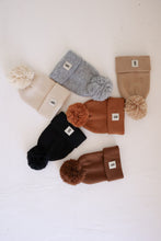 Load image into Gallery viewer, ff Knit Pom Top Beanie | Taupe
