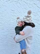 Load image into Gallery viewer, TAN CHECKERED BEANIE
