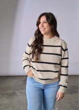 Load image into Gallery viewer, Women&#39;s Knit Sweater - Pinstripe
