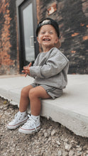 Load image into Gallery viewer, Grey Acid Wash Sweat Shorts
