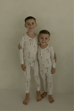 Load image into Gallery viewer, Bamboo Two Piece Pajamas | Candy Cane
