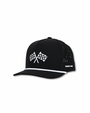 Load image into Gallery viewer, BLACK FINISH LINE ADVENTURE SNAPBACK // WATER-RESISTANT
