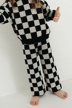 Load image into Gallery viewer, Knit Pant Set | Black Checkerboard
