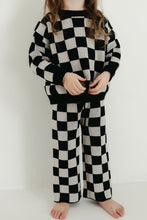 Load image into Gallery viewer, Knit Pant Set | Black Checkerboard
