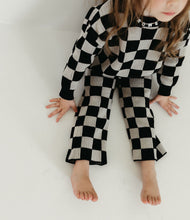 Load image into Gallery viewer, Knit Pant Set | Black Checkerboard

