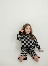 Load image into Gallery viewer, Knit Pant Set | Black Checkerboard
