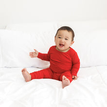 Load image into Gallery viewer, LONG SLEEVE 2 PIECE SETS- Red Ribbed
