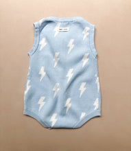 Load image into Gallery viewer, Sleeveless Knit Romper - Blue Bolt
