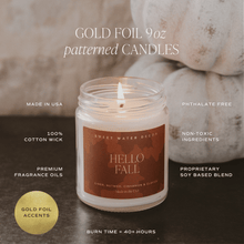 Load image into Gallery viewer, Spooky Season Soy Candle - Patterned 9 oz - Clear Jar (Cozy Season)
