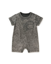 Load image into Gallery viewer, Acid Wash Shortie Romper - Black
