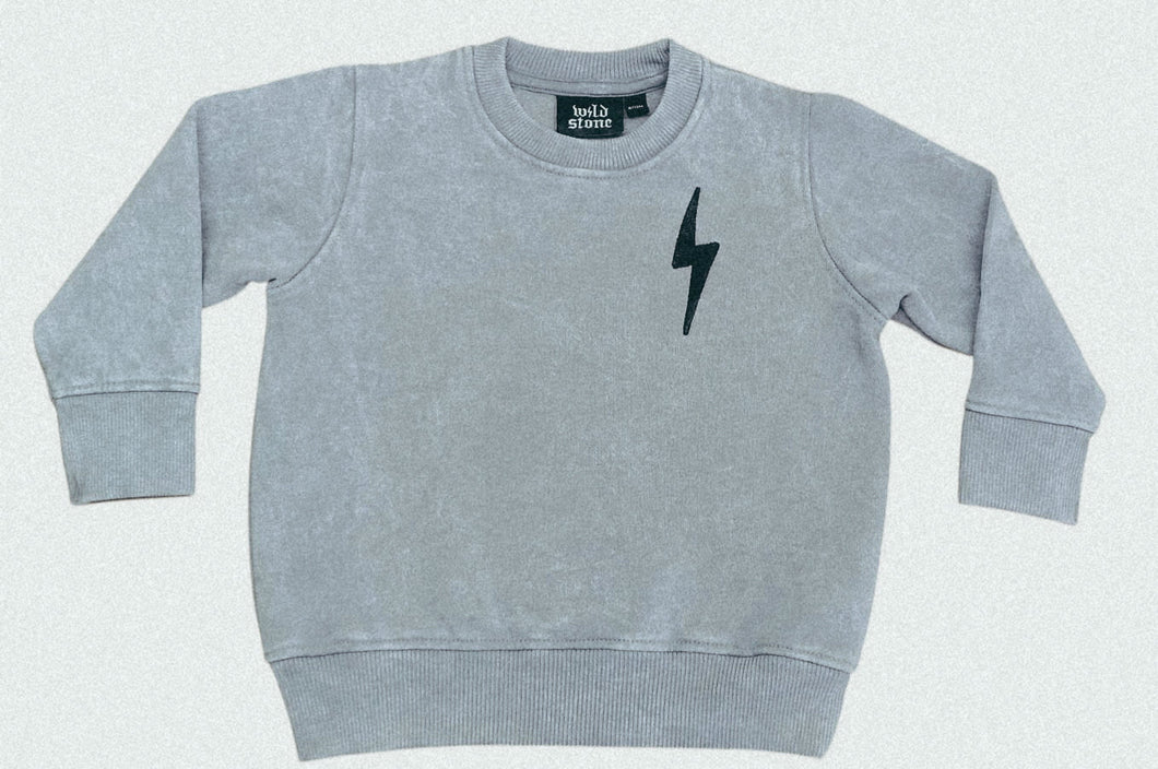 Grey Acid Wash Sweatshirt