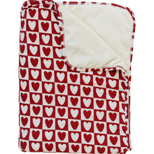 Load image into Gallery viewer, Checkered Hearts Ribbed Bamboo Fleece Quilt
