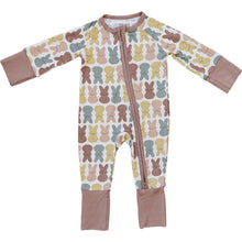 Load image into Gallery viewer, Dusty Rose Bunny Bamboo Zipper
