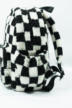 Load image into Gallery viewer, The Aspen Mini Backpack- Sherpa Black and White Check
