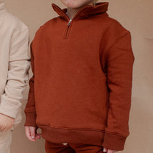 Load image into Gallery viewer, Cascade Quarter Zip Sweatshirt | Kids | Paprika
