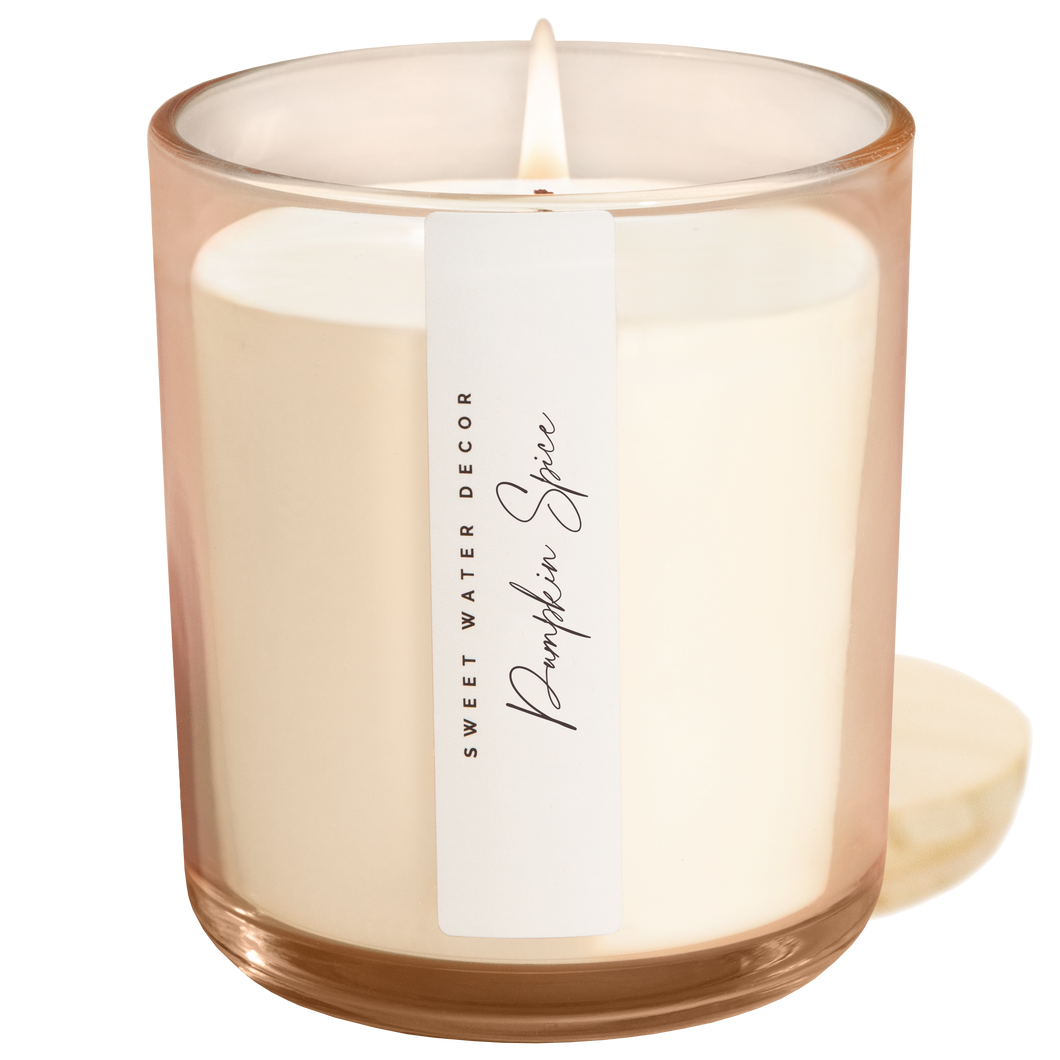 Pumpkin Spice Soy Candle - Tinted Glass Jar - 12 oz