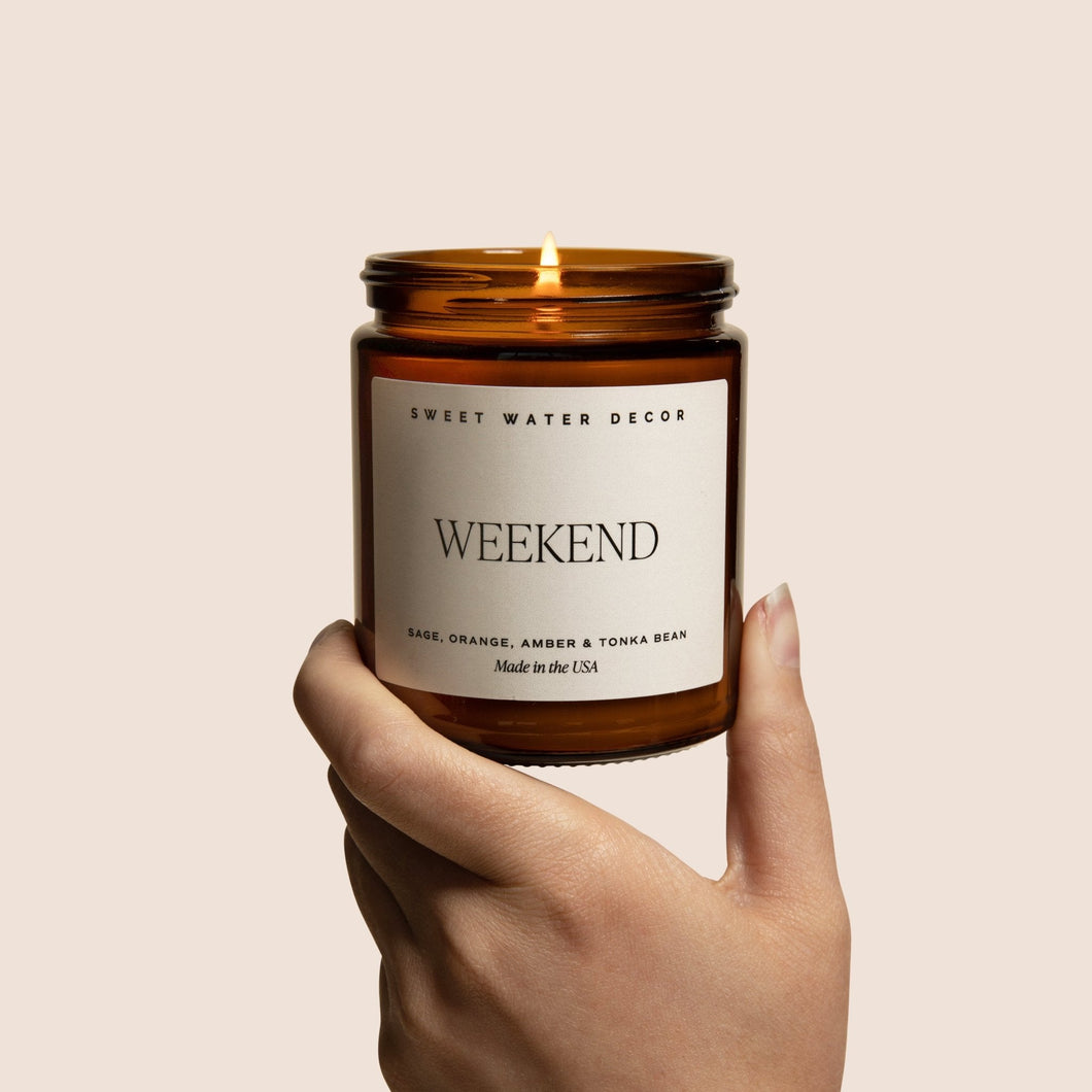 Weekend Soy Candle - Amber Jar - 9 oz