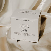 Load image into Gallery viewer, Love You Fluted Soy Candle - Ribbed Glass Jar with Box - 12 oz
