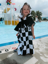 Load image into Gallery viewer, Checker Flame Hooded Towel
