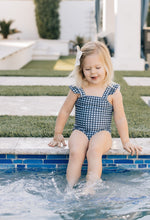 Load image into Gallery viewer, Navy Gingham One-Piece
