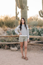 Load image into Gallery viewer, Navy Stripe Adult Knit Sweater
