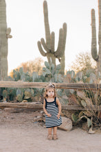 Load image into Gallery viewer, Navy Stripe Knit Tank Dress
