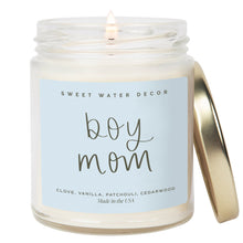 Load image into Gallery viewer, Boy Mom Soy Candle - Clear Jar - 9 oz (Palo Santo Patchouli)
