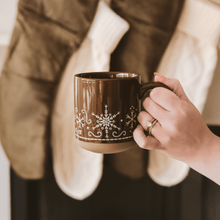 Load image into Gallery viewer, Gingerbread 14oz. Stoneware Coffee Mug

