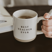 Load image into Gallery viewer, Best Teacher Ever 14oz. Stoneware Coffee Mug
