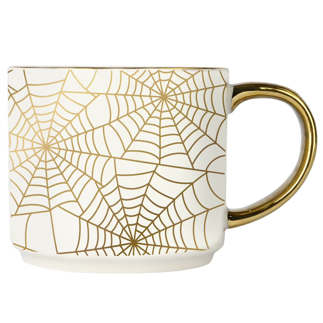Spiderwebs 14oz. Gold Handle Coffee Mug