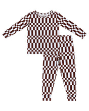 Load image into Gallery viewer, Bamboo Two Piece Set | Chocolate Checkered
