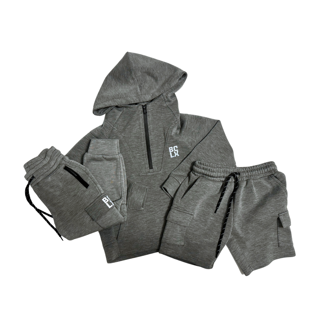 PREORDER: LUXE Half-Zip Sweatshirt (Stone Gray)