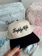 Load image into Gallery viewer, Trophy Wife - Black Vintage Trucker Hat
