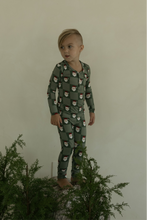 Load image into Gallery viewer, Bamboo Two Piece Pajamas | Santa Checkerboard
