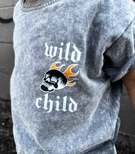 Load image into Gallery viewer, Grey acid wash logo tee
