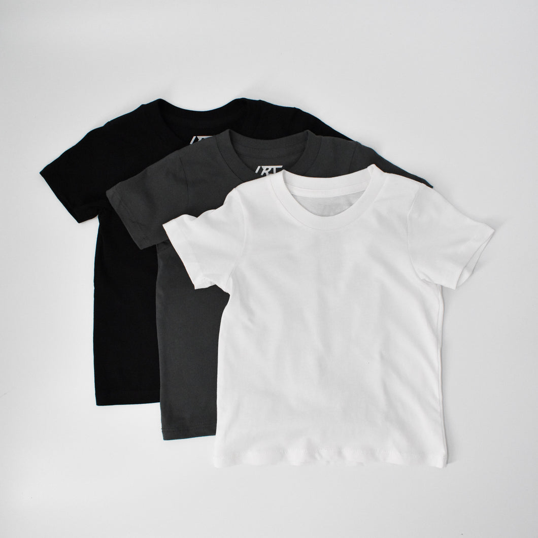 3-PACK RAD NEUTRALS 100% ORGANIC COTTON TEES - MONOCHROME