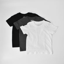 Load image into Gallery viewer, 3-PACK RAD NEUTRALS 100% ORGANIC COTTON TEES - MONOCHROME
