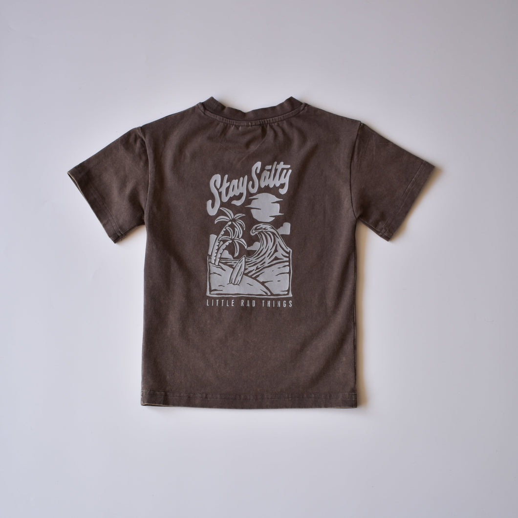 SALTY GOLD COAST TEE - VINTAGE BROWN