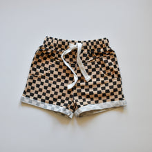 Load image into Gallery viewer, CHECK &#39;YA LATER SHORTS - BROWN/BEIGE
