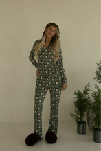 Load image into Gallery viewer, Women&#39;s Bamboo Pajamas | Santa Checkerboard
