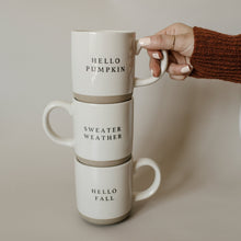 Load image into Gallery viewer, Hello Fall 14oz. Stoneware Coffee Mug
