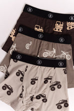 Load image into Gallery viewer, Bamboo Boxers (3 Pack) | Dirt Bike, Bulldozer &amp; Monster Truck
