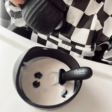Load image into Gallery viewer, BLACKOUT Collection Silicone &amp; Stainless Steel Toddler Utensil Set
