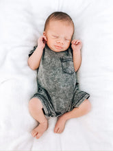Load image into Gallery viewer, Acid Wash Shortie Romper - Black
