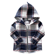 Load image into Gallery viewer, PLAID HOODIE - PACIFIC
