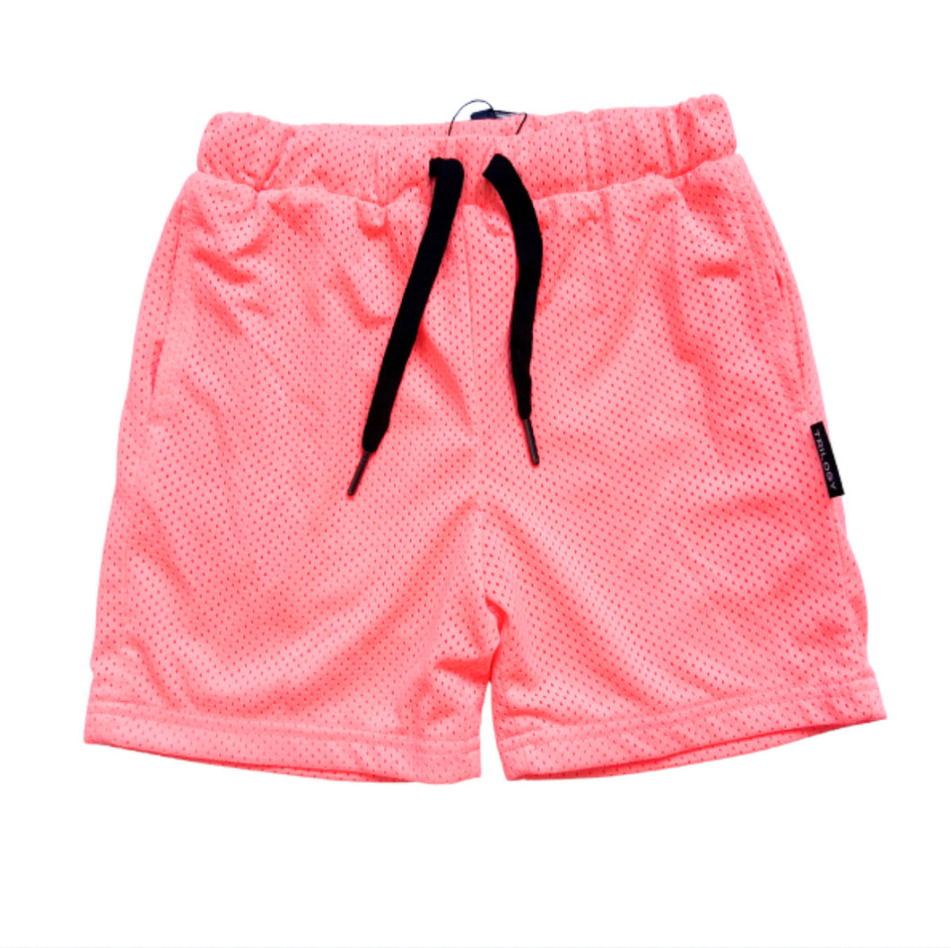 NEON PINK GYM SHORTS (SHIP DATE 7.15)