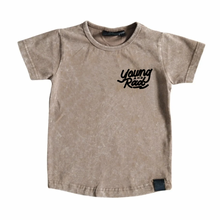 Load image into Gallery viewer, TAUPE FULL THROTTLE ACID WASH TEE (pre-order)
