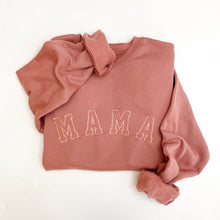 Load image into Gallery viewer, Mama Crewneck Sweatshirt - Embroidered Varsity Design
