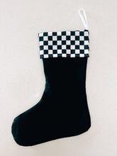 Load image into Gallery viewer, Checkered/Lightning Bolt Christmas Stocking
