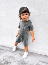 Load image into Gallery viewer, Acid Wash Shortie Romper - Black
